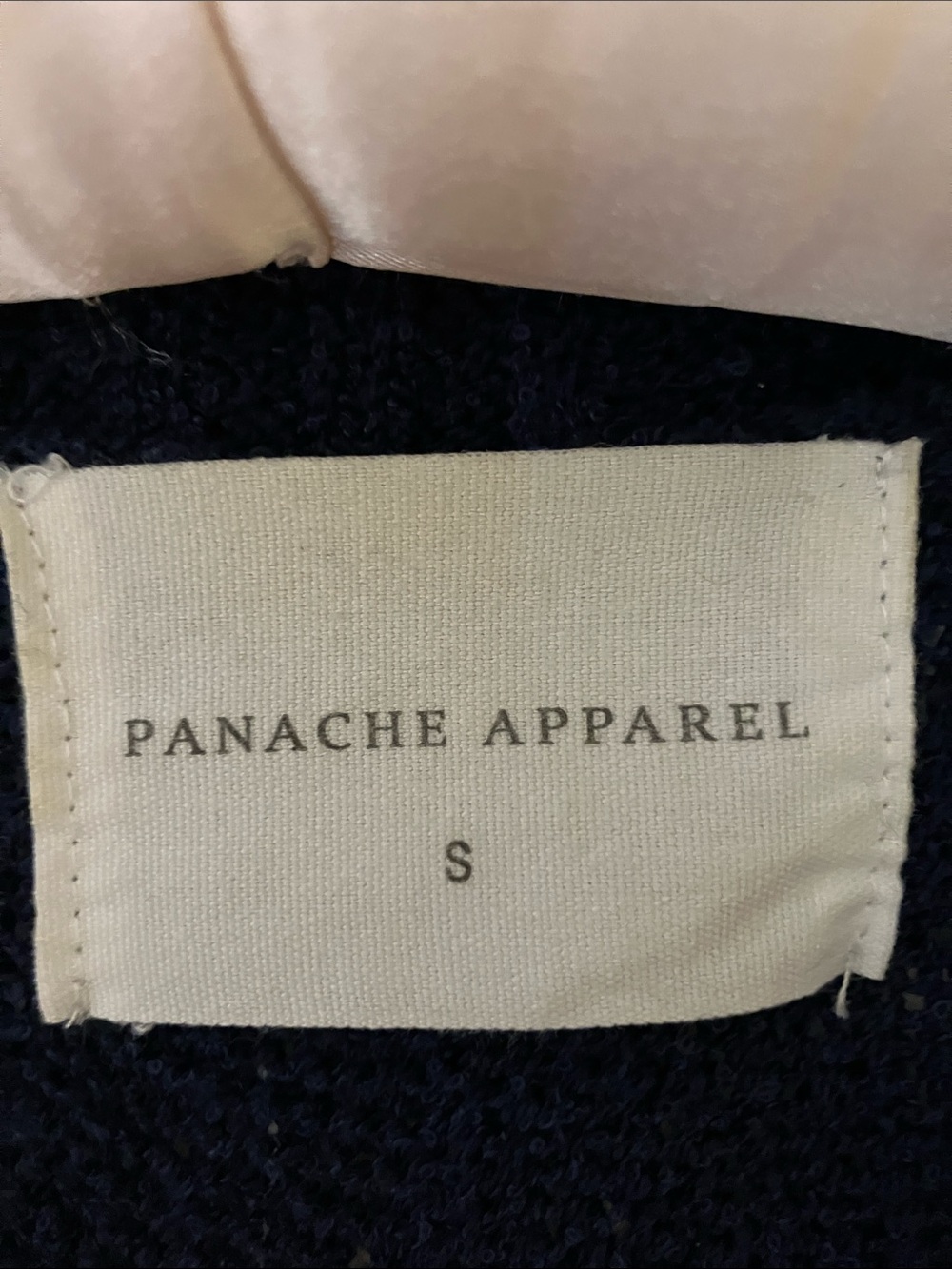 Panache Apparel Lake Life Navy Blue Statement Sweater Size Small - Picture 2 of 7
